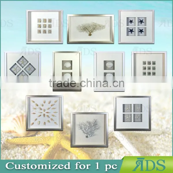 Framed Handmade Seashell Shadow Box For Home Decoration