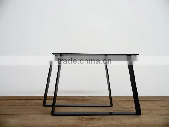 2017 Hot New Products Thin Steel Black Metal Bench Leg With Wood Table photo-3