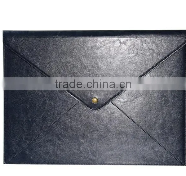 Computer Bag Laptop PU Leather Waterproof Briefcase Rolling Men Laptop Bag photo-3