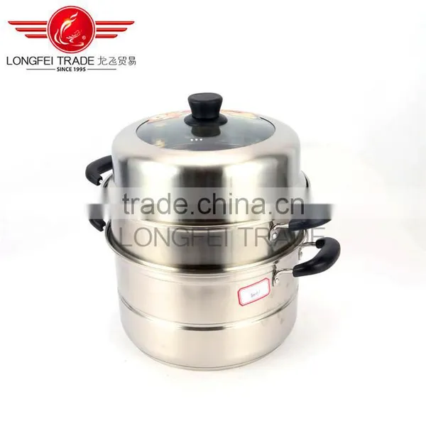 Hot Selling Stainless Steel Steamer Cooking Pot With Hollow Handles and Metal Lid photo-5