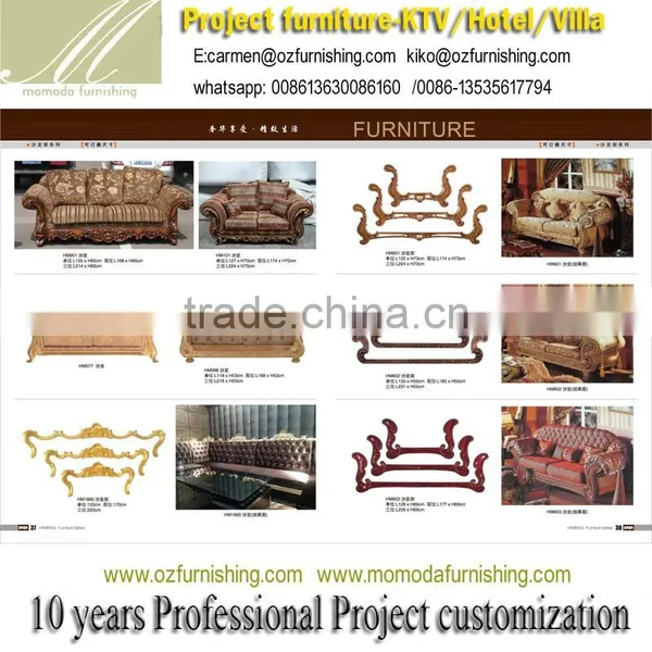 HM14 Traditional Fabric Living Room Sofas and Malaysia Wood Sofa Sets Furniture photo-4