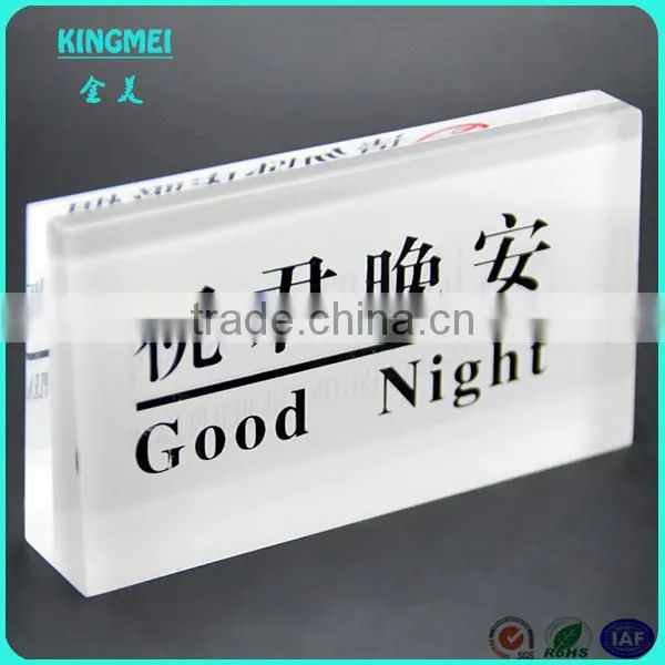 Hotel Tabletop no Smoking Signs With Crystal Indicative,sign Holder Custom photo-2