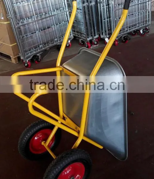 China Wholesale Construction Wheelbarrow Two Wheels Wheelbarrow photo-3
