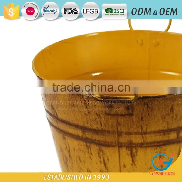 10 Inch Garden Unique Powder Coated Coloured Metal Plant Colored Flower Pots Coloured Plant Pots Metal photo-5