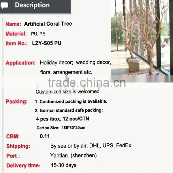 Hight Quality Dry Tree Branch Artificial Tree Branch for Centerpieces Wedding Decoration Centerpieces photo-2