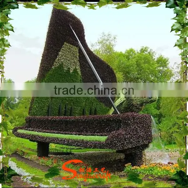 Artificial Grass Flower Topiary Park Decoration Boxwood Ball Ornaments Artificial Donald Duck Topiary photo-2