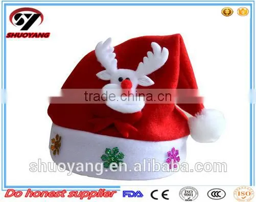 Custom Festival Decoration Silk Printing Christmas Santa Claus Hat For Kids photo-2