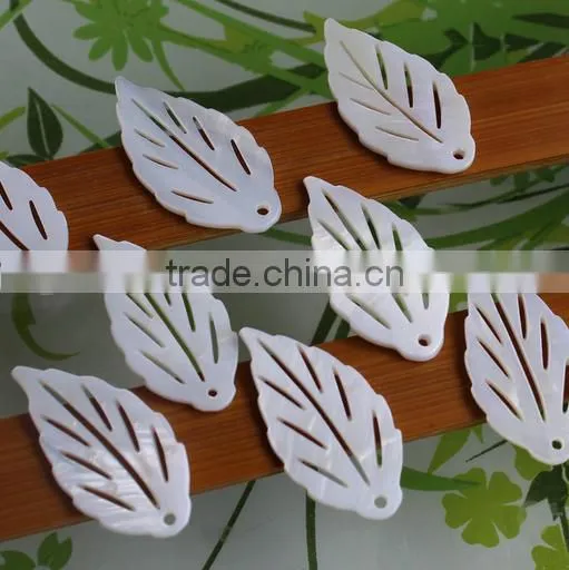 Long Hollow Flower Design White Shell Pendant Charms Diy Long Shell Jewelry Component Accessories 2016 photo-5