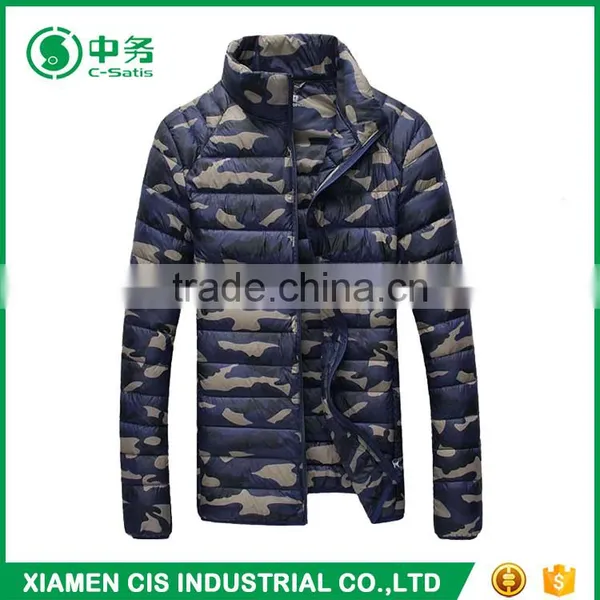 2017 New Style Winter Keep Warm Mens Ultralight Camo Printed Puffer Jacket for Sale photo-2