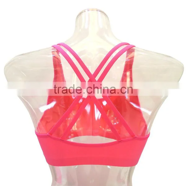 Hot Sale Sports Underwear Strappy Bra Ladies Lingerie Sexy Seamless Fitness Bra photo-3