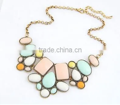 CHARM CRYSTAL FLOWER CHOKER CHUNKY STATEMENT BIB PENDANT CHAIN COLLAR NECKLACE photo-3