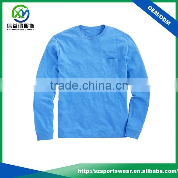 High Quality Cut Fit 100% Cotton Soft Touch Sky Blue Color T-shirt, Mens Shirt Pocket Style for Sports photo-2