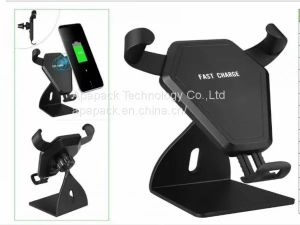 Metal Air Vent Car Holder With Wireless Fast Charger photo-2