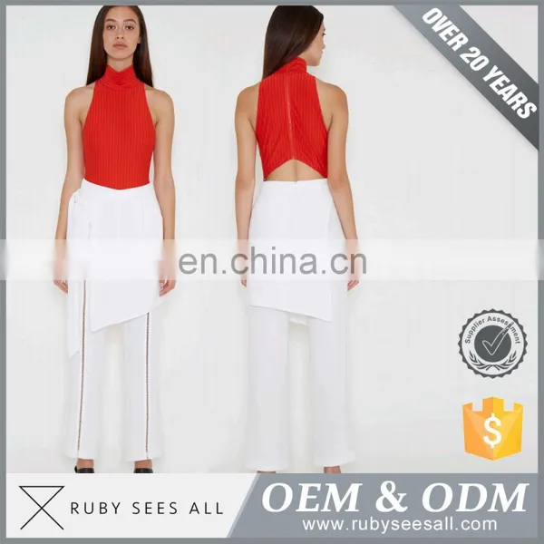 Cheaper Price White Color Women Pants for Women Casual Pants 2017