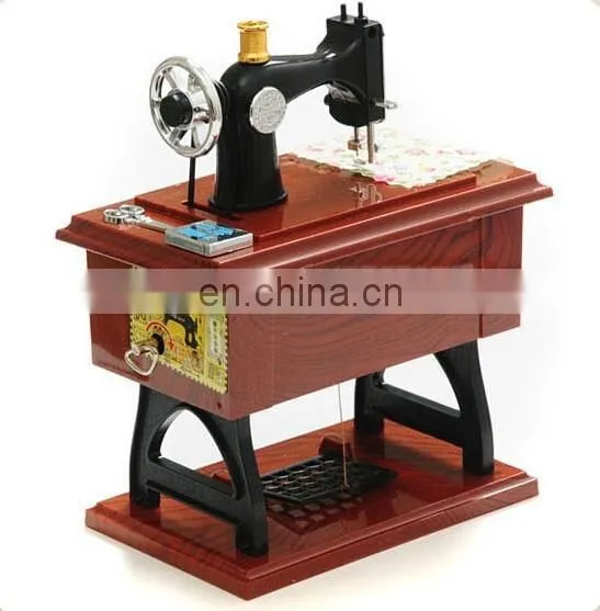 Valentine's Day Gift Vintage Sewing Machine Music Box for Wedding Gifts