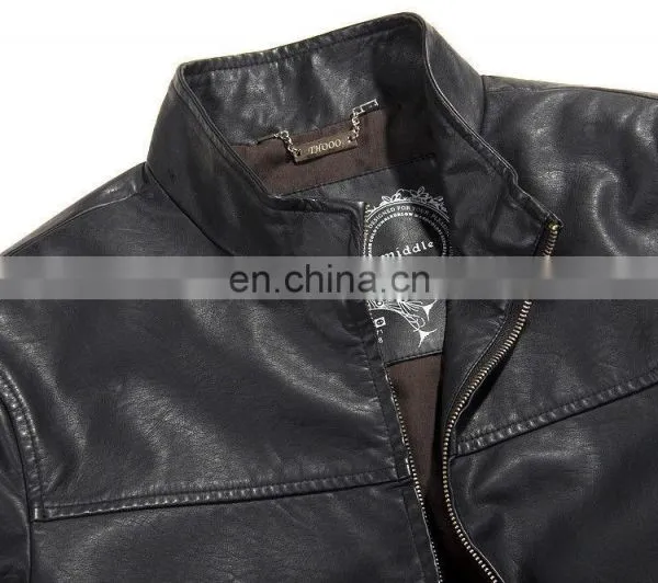 HOT BALCK MEN'S Lamb Skin Leather Classic Jacket Coat photo-3