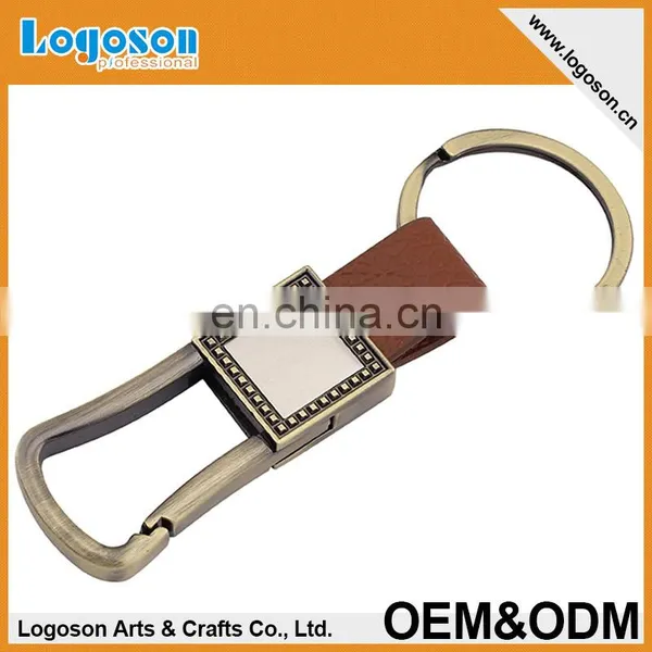 Promotional Souvenirs Custom Leather Keychain Keyring photo-3