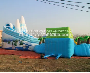PVC Tarpaulin Material Inflatable Iceberg Park Water Park With Inlatable Pool and Inflatable Slip n Slide photo-4