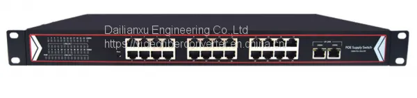 24channels 10/100M/1000M POE Switch POE Ethernet Switch 48V DC standard POE 15.3W POE Switch
