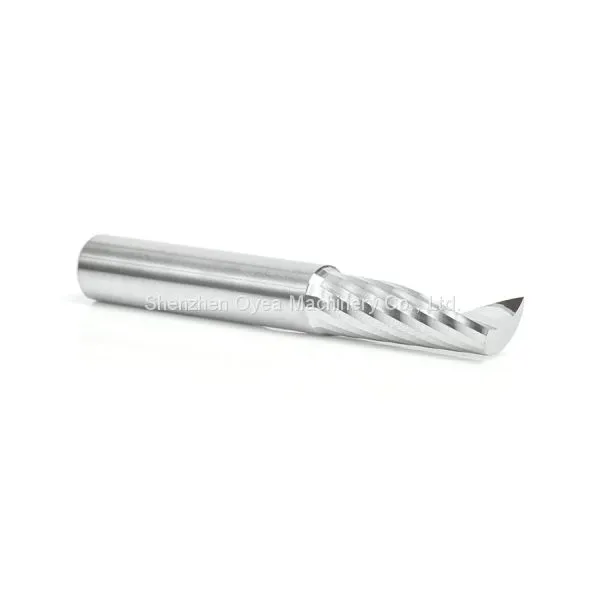 Carbide CNC Spiral 'O' Single Flute, Aluminum Cutting 10 Dia x 30 x 10 Shank x 76mm Long Up-Cut Router Bit photo-2