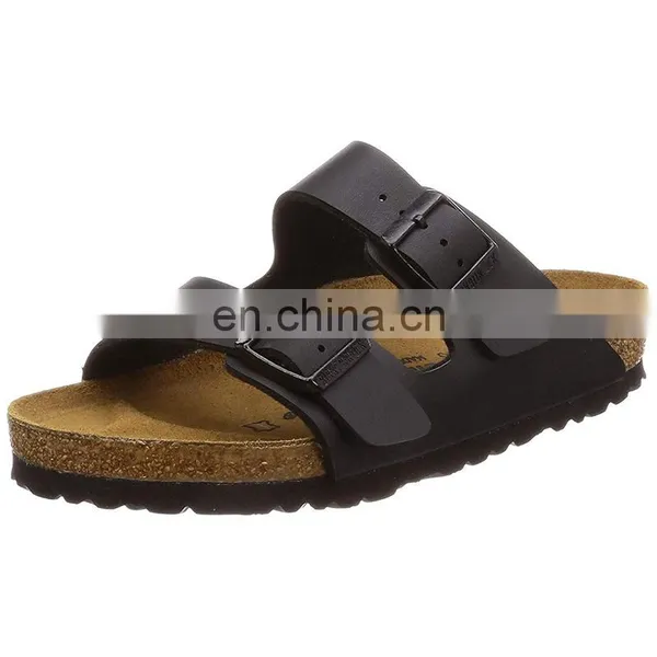 Classic Cork Stock Arizona Unisex Leather Sandal Custom Casual Wear Amazon Cork Outdoor Beach Sandals Slippers photo-3