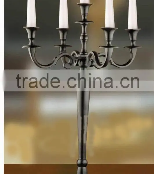 5 Lite Chrome Plated Wedding Candelabra photo-4