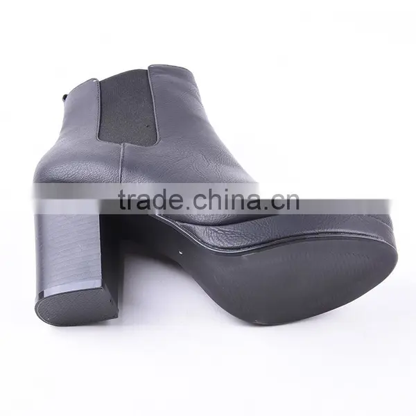2016 Woman's Newest Stylish High Heel Wellington High Ankle Boots With Side Zipper photo-6