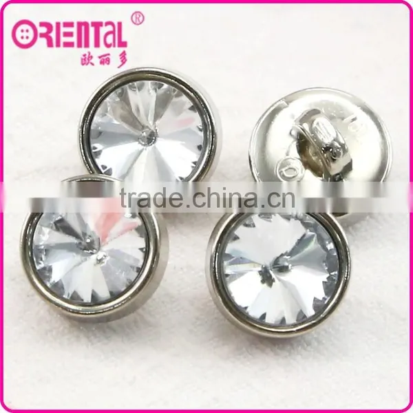 High Fashion Crystal Acryl Stone Combination Button With Shank for Women Weddding Dress photo-3