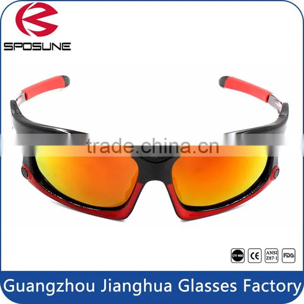 China Sunglasses Manufacturer New Trendy Black Frame Waterproof Revo Lens Polarized Protective Sunglasses