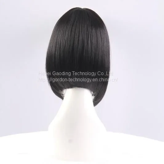 Natrual Color Lace Front Bob Human Hair Wigs With Bangs photo-4