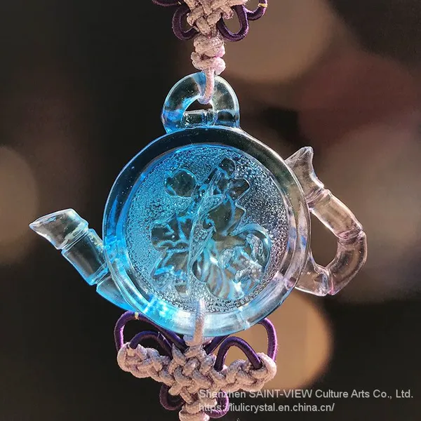 Handmade Crystal Religious Kwan Yin Buddha Head Car Hanging Pendant photo-5