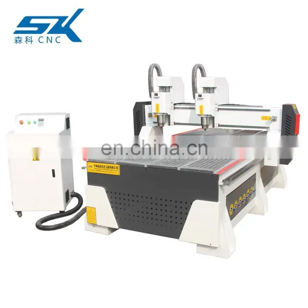 1325 1530 Two Heads Cutting Drilling CNC Router Vacuum Table Competitive Price Woodworking photo-2