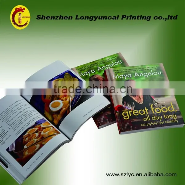China factory great food new design soft cover perfect binding book printing services