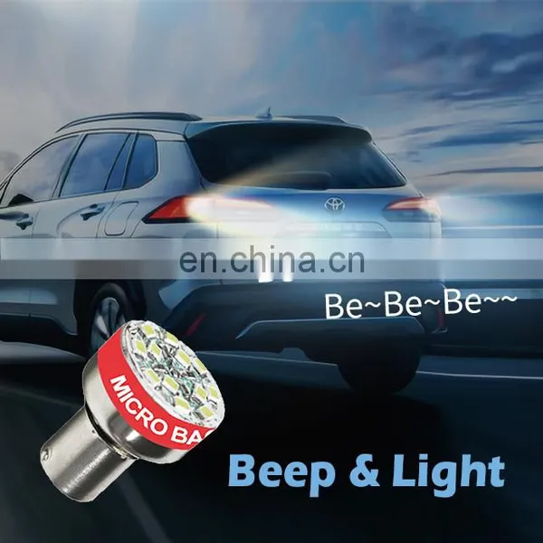 Auto Backup Reversing 12-SMD-LED Bulb With Beep Alarm 6000 Lux Brightness photo-5