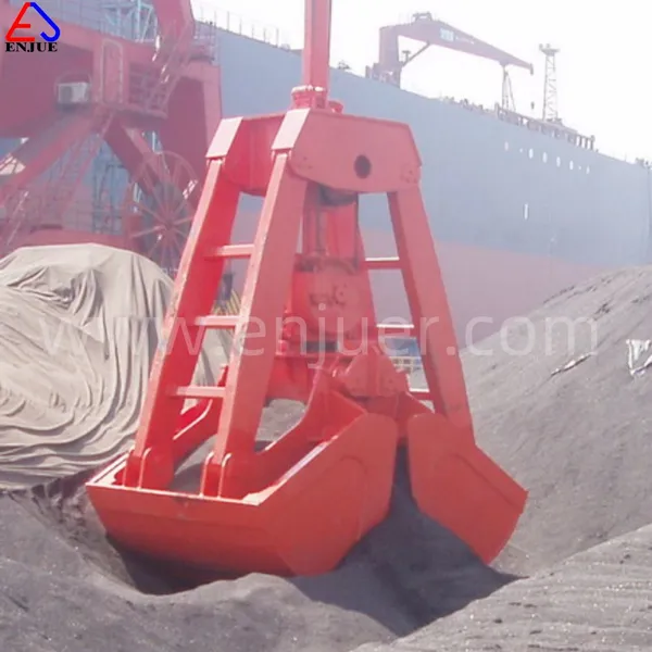 Enjue 25t 30t 15cbm Single Rope Marine Wireless Radio Remote Control Clamshell Grab Bucket With ABS CCS Class Certificate for Deck Ship Crane photo-5