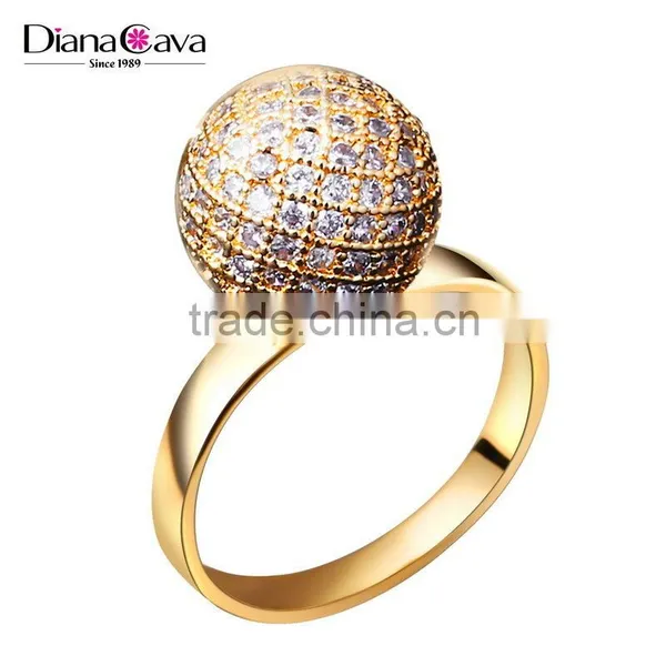 Tiny Ball Romantic Love Gift Pave Setting CZ Stones Top Quality Engagement Ring photo-2