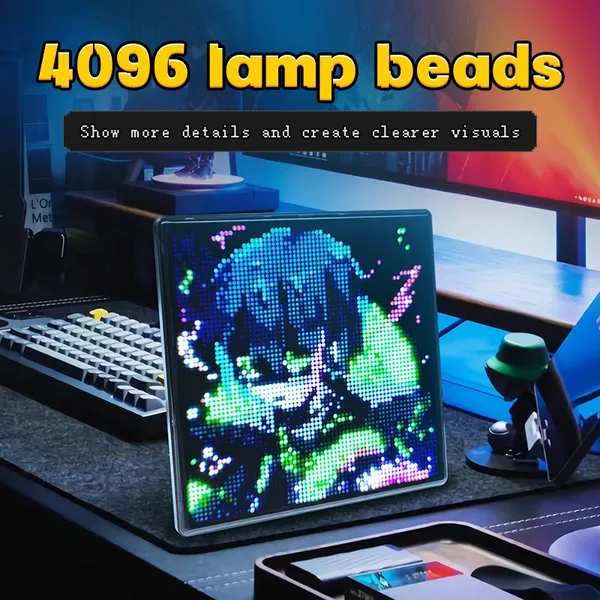 64*64 Automotive Atmosphere Pixel Screen Bluetooth Pixel Screen DIY Decorative Lights Modification Universal Car Ambient Light photo-3