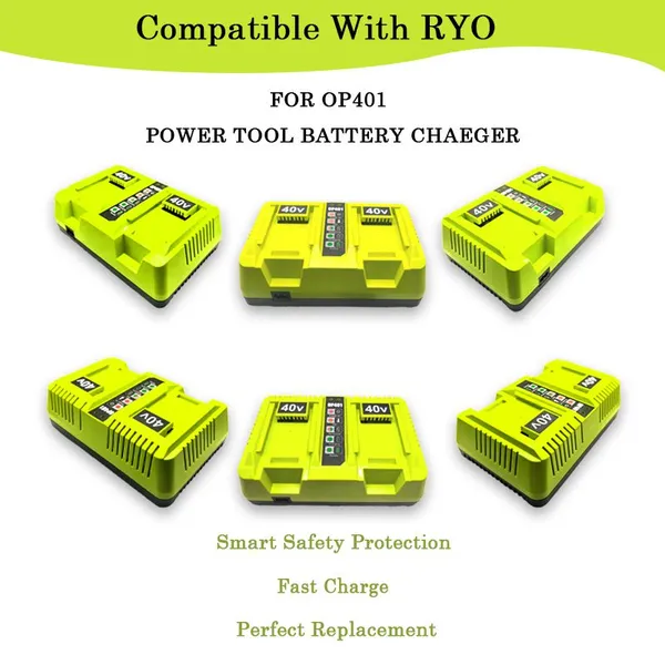 40V Max Multi Ports Fast Charging Station, Replacement Battery Charger Dock Compatible With Cordless Drill photo-2