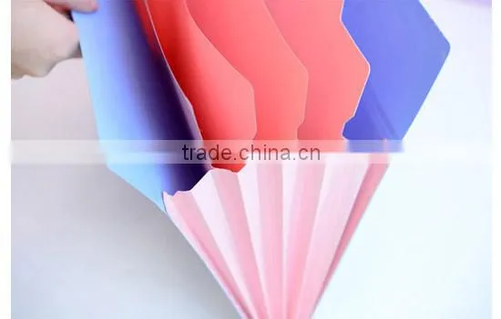 A4 Colorful Pvc Tab File Expanding File Folder With Button and 5 Pockets Very Suitable for Personal Work Supplier's Choice photo-5