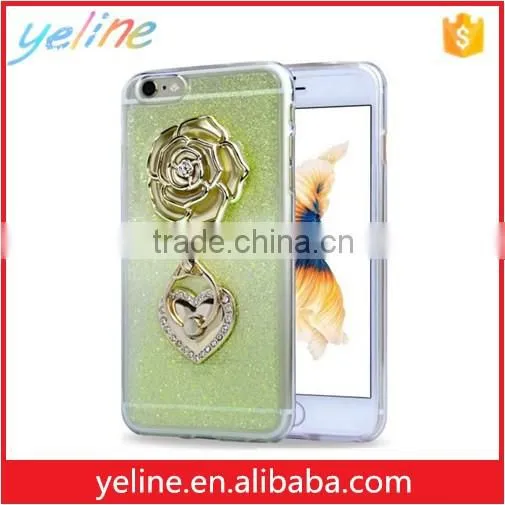 Popular New Arrival Factory Retai 3d Rose Phone Case With Finger Ring for Iphone 6s photo-2