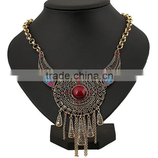 Hot Sale New Deisgn National Style Necklace Heavy Pendant Necklace Gemstone Jewelry photo-2