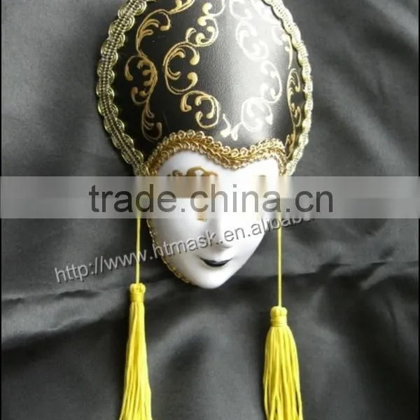 Hanging Ornament Plastic Venice Mask With Earrings Luxury Venetian Masks With Magnet for Party Carnival Decoration photo-2