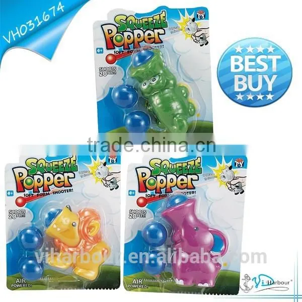 New Arrival Ball Shooting Gun Toy Animal Crocodile Elephant Lion