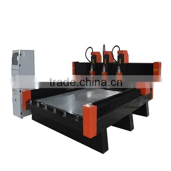 China Jinan 3D Granite , Marble , Tombstone , Stone Used Three Heads CNC Carving Engraver Machine Price photo-2