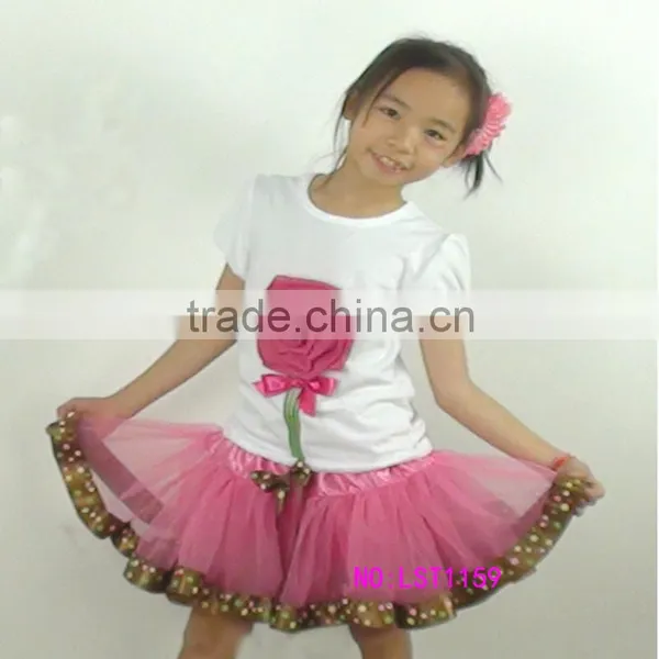 Skull Black Girl Pettiskirt Sets Pirate Halloween Toddle Tutu Sets Floral Party Kids Costume photo-6