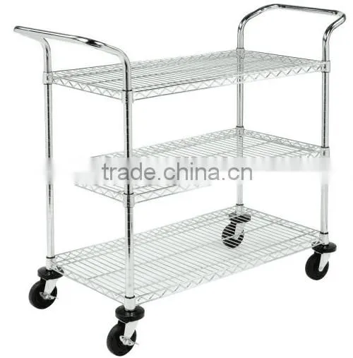 NSF Approved 3 3-TIER WIRE KITCHEN CART photo-2