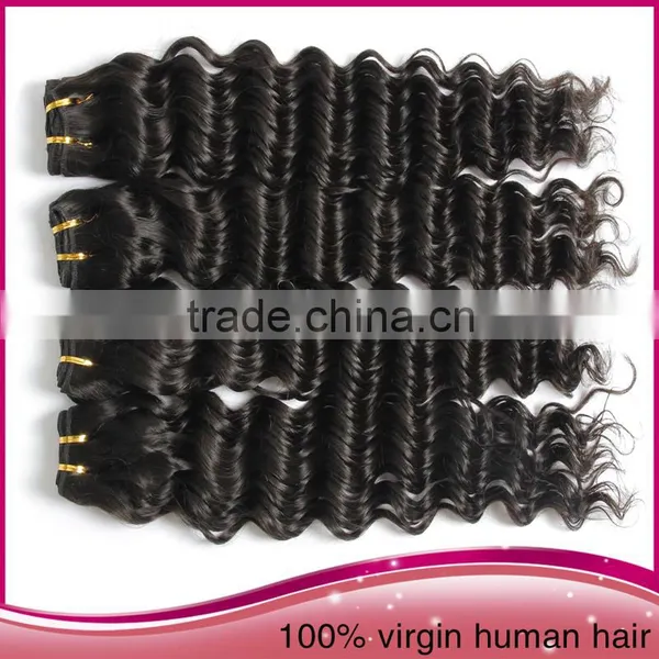 New Arrival 100 Peru Human Hair Weaving, African Women Deep Wave Hair Extension, Raw Human Hair Sew In Weav photo-6