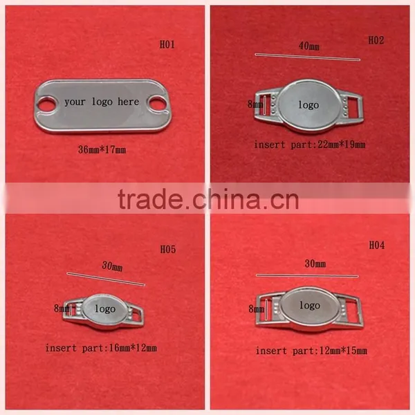 Various Design Paracord Metal Blank Shoelace Charm ,paracord Charms With Epoxy Sticker photo-3