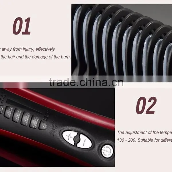 New Electric Ceramic Iron Hair Straighten Comb Profeessional Hair Straightener photo-5
