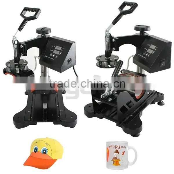 Digital Transfer Sublimation T-Shirt Mug Hat Plate Cap 5 in 1 Heat Press Machine photo-2
